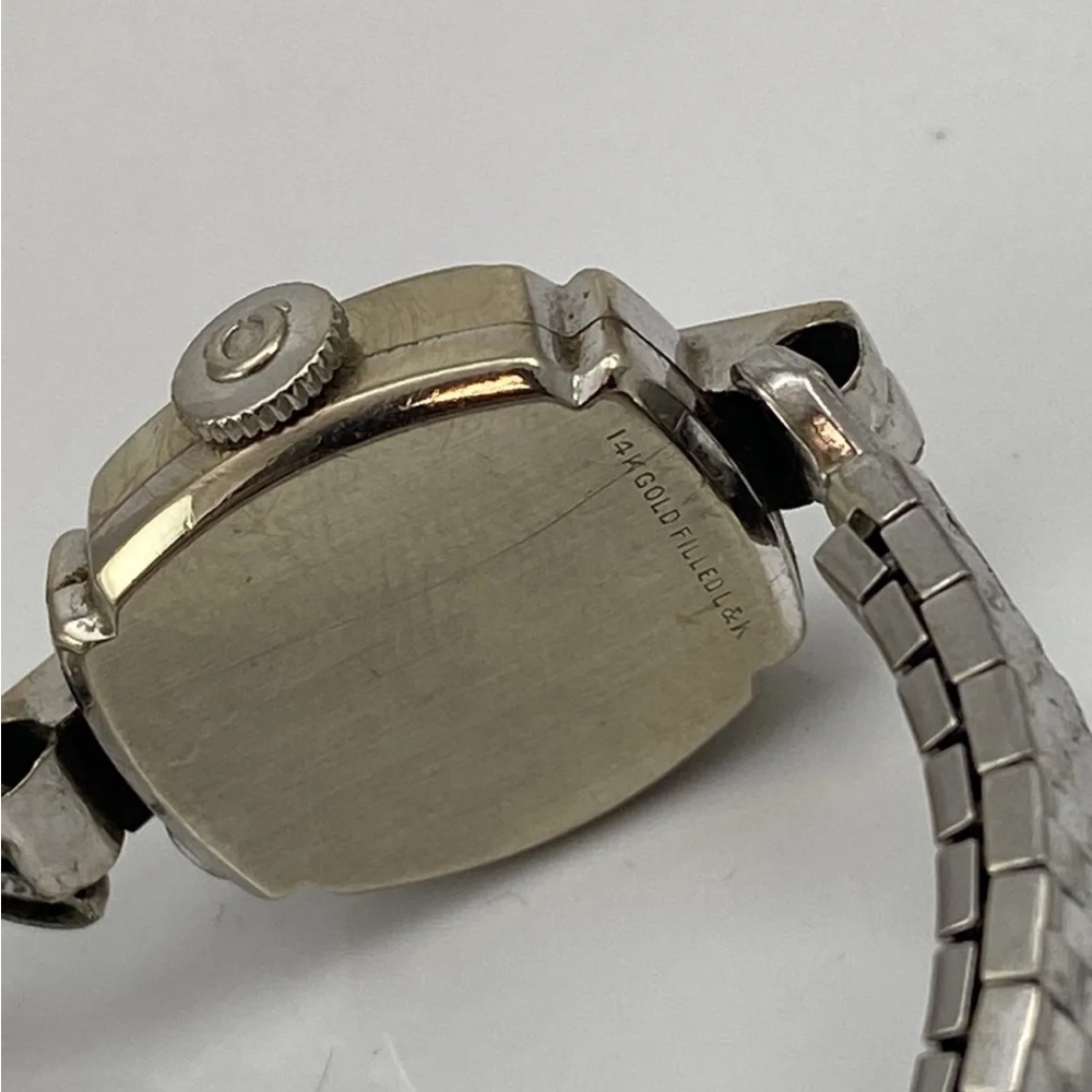 Authentic Omega Vintage 14K White GF Band Manualwind Cocktail Ladies Watch Runs! - Picture 11 of 11